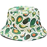 Quanhaigou Reversible Printed Bucket Hat,Summer Beach Outdoor Cap