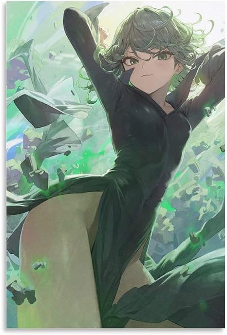 Amazon Co Jp ワンパンマンタツマキアニメキャンバスアートポスターリビングルームオフィス家の壁の装飾絵画アニメファン寝室の装飾ポスター36 24インチ 90 60cm ホーム キッチン