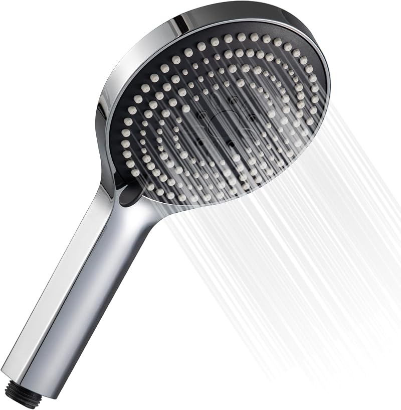 OFFO 6 Modes Handheld Shower Head Chrome 130mm Large Coverage ABS