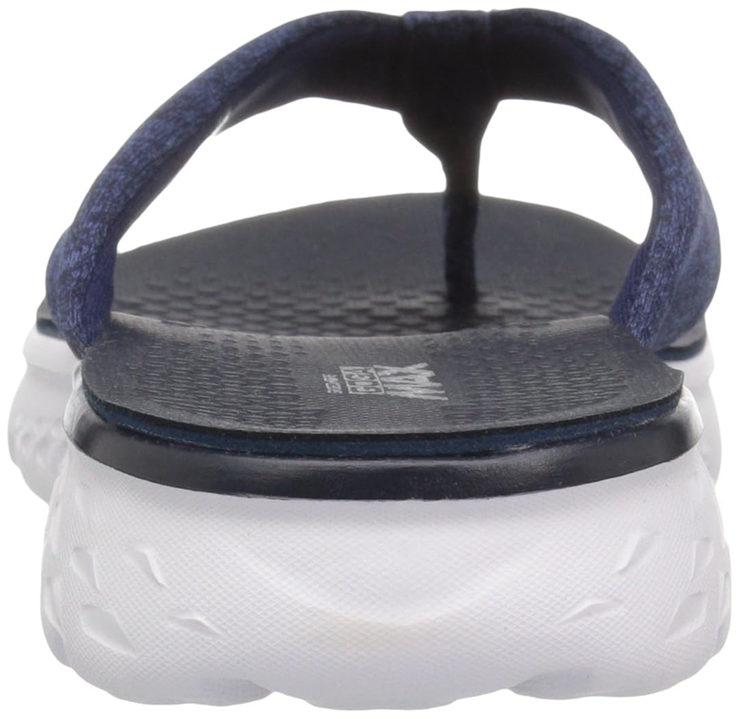 skechers women's flip flop (black textile)