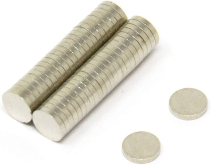 N42 Neodymium Magnet for Arts Crafts, Model Making, DIY, Hobbies, Office and Home - 3mm dia x 0.5mm thick - 0.08kg Pull - Pack of 50