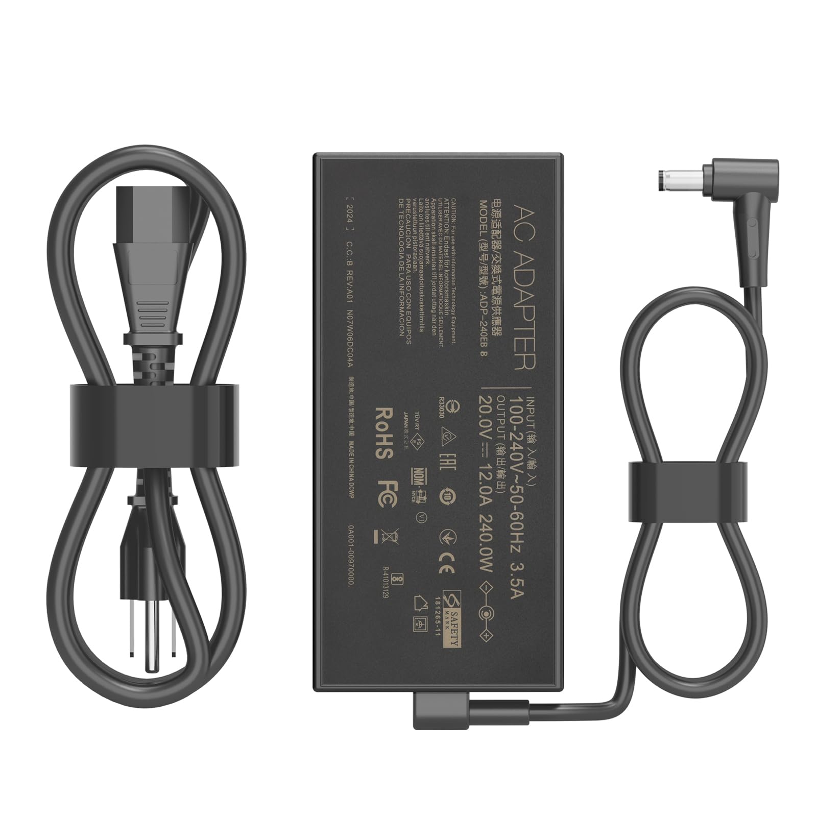 Photo 1 of 240W AC Charger Fit for ASUS ROG Zephyrus GA503RS-LN024W GA503RS-LN034W GA503RS-PH94 GA402RJ-L4179W GA402RJ-L4082W GA402RK-L8160W GA402RJ-L4101W GA402XV-N2032W Laptop Adapter