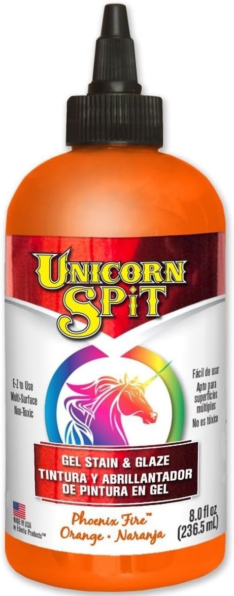 Eclectic ProductsEclectic Products 5771003 6 Pack 8 oz. Unicorn Spit Gel Stain And Glaze, Phoenix Fire