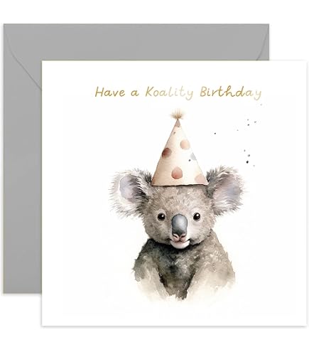 Whitman And Daughter Koala Geburtstagskarte – 12,7x17,8 Cm, Blanko, Für Kinder & Tierfans