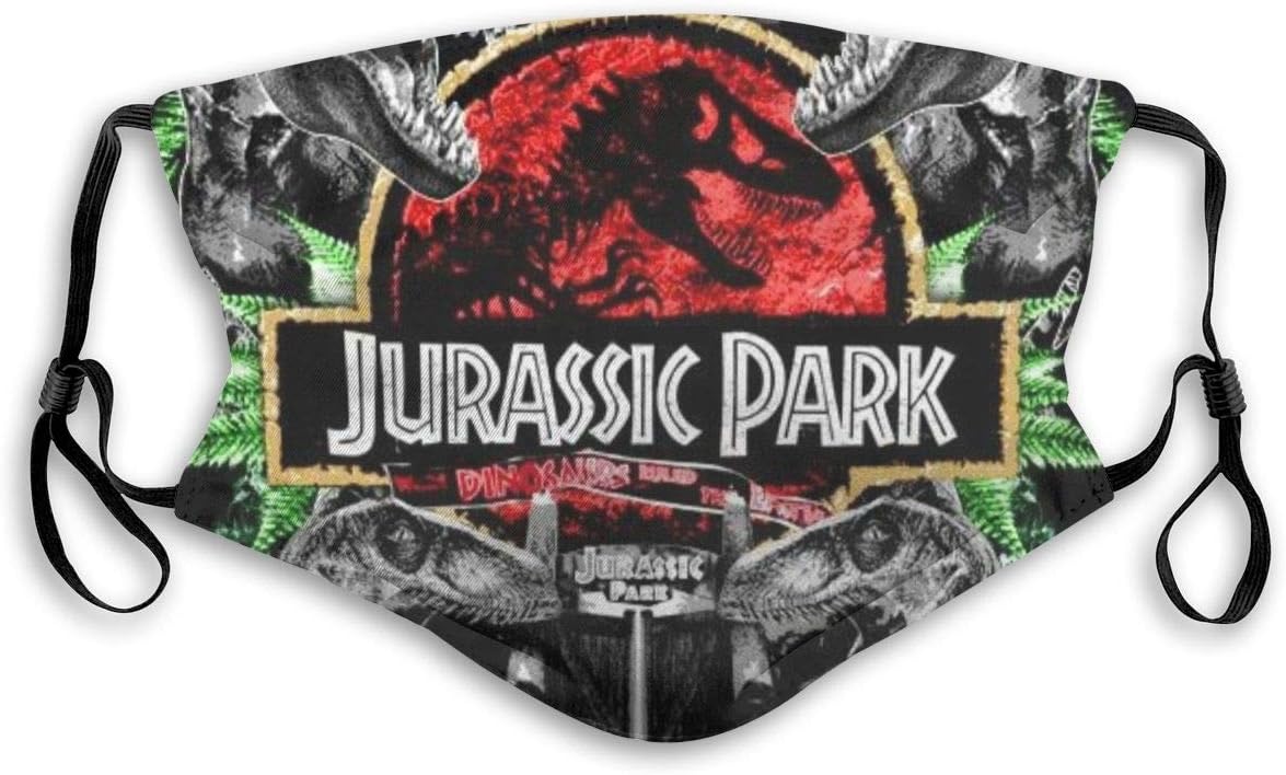 123ZoeB Face Cloth 5 Layer Shiled Facial Washable Jurassic Cool-Park Protect Air Pollution Women Adult with Filter Adult