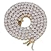 JINAO 18K Gold Plated 1 Row 4MM Diamond Iced Out Chain Macro Pave CZ Hip Hop Tennis Necklace