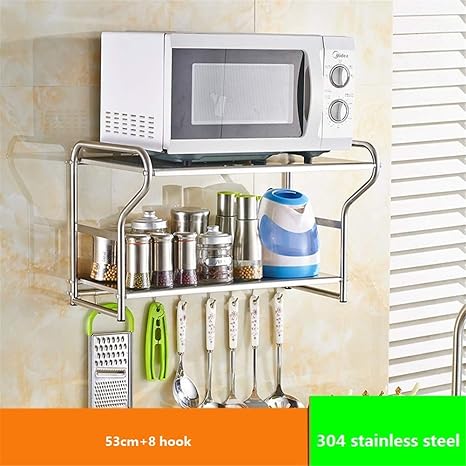 WWDS Estante para Horno Microondas,montado En La Pared 70° Acero ...