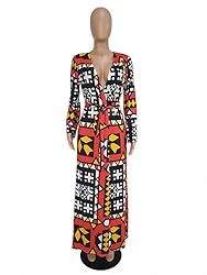 OLUOLIN Women's Casual African Geometric Patterns