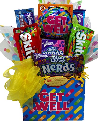 Delight Expressions “Get Well Soon” Candy Gift Box (Small) – Candy Bouquet