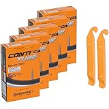 Continental Bicycle Tubes Race 28 700x20-25 S42 Presta Valve 42mm Bike Tube Super Value Bundle (Pack of 5 Conti tubes & 2 Conti tire lever)