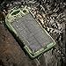 Borch Solar Portable 5000mah Phone Battery Charger Power Bank for Iphone 6 5.5 4.7 Inch 5s 5c 5 4s 4, Ipad Air, Other Ipads (Army Green)