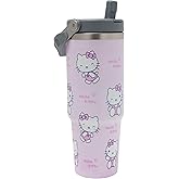 YDHYDDHY Stainless Steel Insulated Tumbler Cups Cute Cartoon Reusable Water Bottle with Straw Lid Wide Handle Carry Loop Leak Proof for Water Iced Tea or Coffee 30 OZ