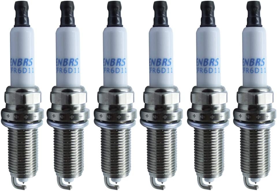 Henbrs 12120037663 LZFR6AP11GS ILZFR6D11 Professional Iridium Premium Spark Plugs for 128i 323i 328i 528i Z4 X3 X5 Pack of 6