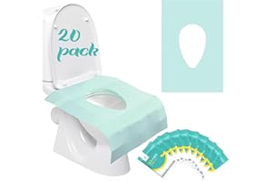 YOUNGTIME Toilet Seat Covers Disposable,20 Pack Toilet Seat Covers for Adults and Kids Potty Training,XL Waterproof Travel Ac
