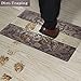Rubber Doormat Indoor Low Profile Non-Slip Washable Welcome Mat 18”x30” for Front Porch Entrance Shoe Scraper Absorbent Decor Office Hall Entry Floor Mat Inside Bedroom Carpet Home Kitchen Rug