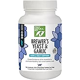 Only Natural Pet Brewer's Yeast &amp; Garlic Chewables Tablets for Dogs 1-Pack | All-Natural Flea &amp; Tick Prevention, B Vitamins, Healthy Skin &amp; Coat Support, Daily Nutritional Support, 300 Count Supply