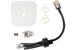 Air Filter and Fuel Line Kit with Bulb for Mantis SV-4B/SV-5C Series Tiller Cultivator Models 7222M 7920 7924 7225 7230 7240
