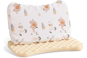 WITTOP Toddler Pillow with Pillowcase for 3-5 Years - Cute & Comfortable Toddler Pillow, Soft Kids Pillow for Sleeping, Fun Designs & Easy to Clean Grey Elephant S