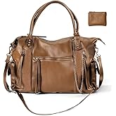 Vegan Leather Hobo Handbags with Adjustable Strap, City Tote Bag 27L Fall Purse for Women with Wallets and Laptop Compartment