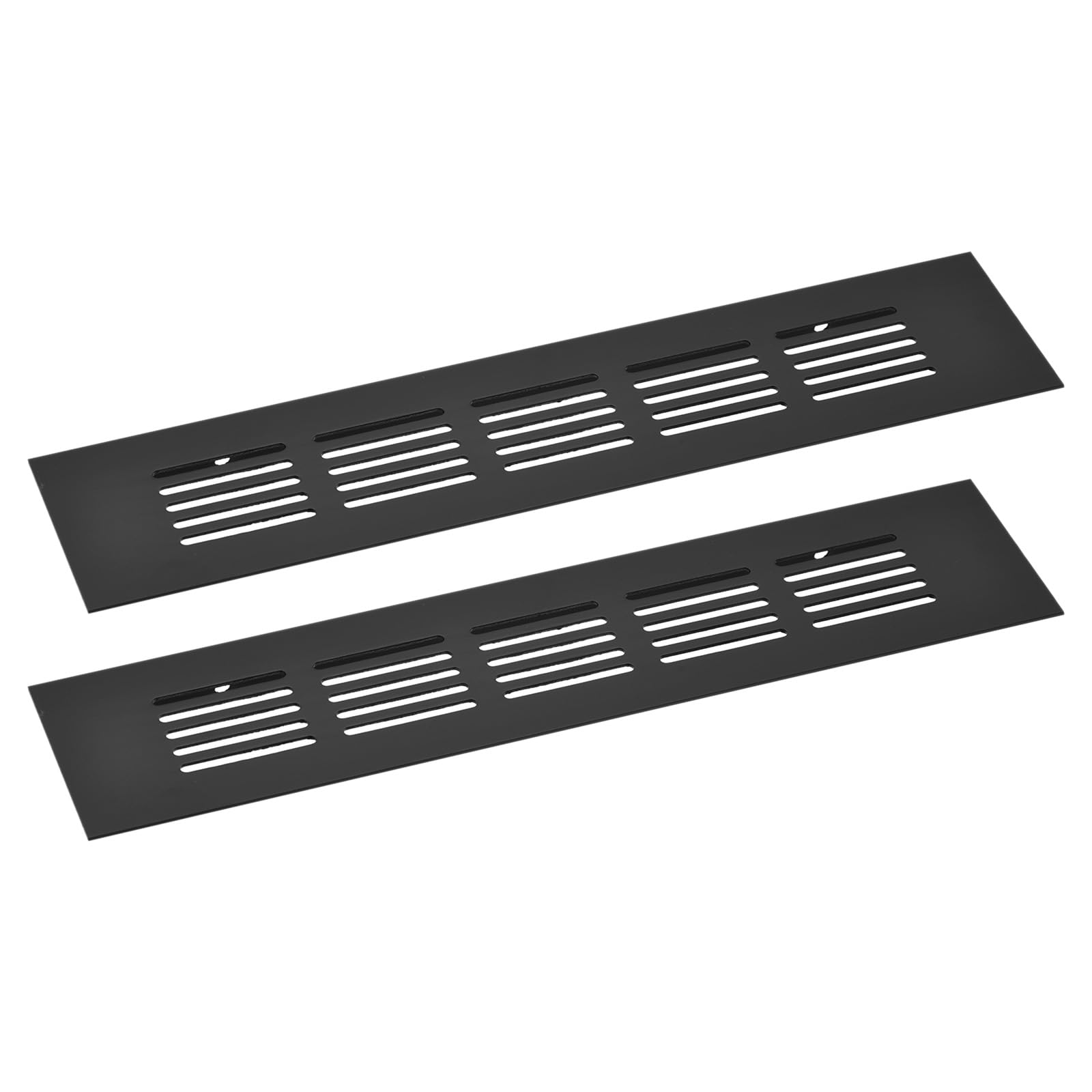 uxcell 2pcs Rectangle Ventilation Grille Aluminum Alloy Mesh Air Vent Cover Louvered Ventilation Cover for Cabinet Wardrobe Shoe Cabinet Closet, 225x50mm / 8.86"x1.97"