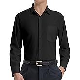BenBoy Men's Dress Shirts Solid Long Sleeve Wrinkle-Free Formal Shirt Business Casual Regular Fit
