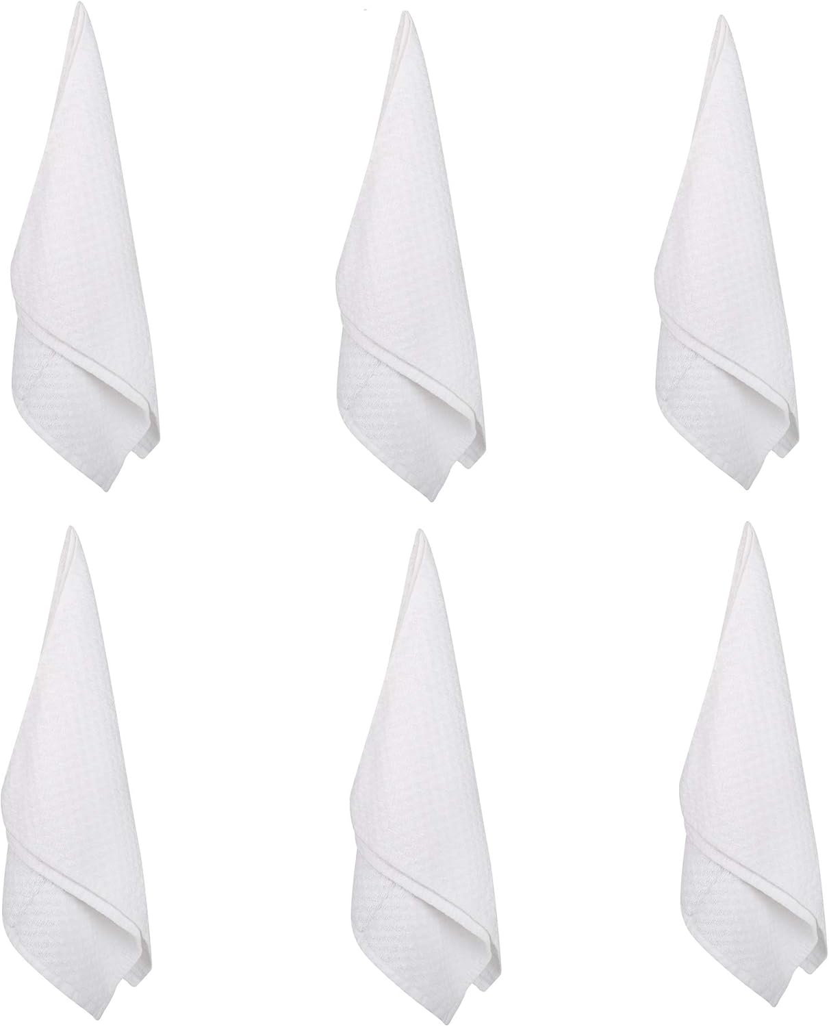 DG Collections Kitchen Dish Towels, 100% Natural Cotton, Set of 8 (15x25 Inches), Multi-Purpose Kitchen Terry Towels, Very Soft, Highly Absorbent, Lint Free, White Tea Towels for Kitchen Decor: Home & Kitchen