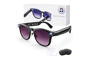 AI Smart Glasses with Camera, 8MP HD Bluetooth Camera Glasses, 1080P Video Recording Sunglasses for Women Men, Real Time Translation, Voice Assistant, Open-Ear Audio for Travel, Work Vlog (3 lenses)4.9 out of 5 stars 372 offers from $99.99