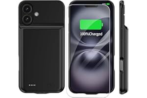 Battery Case for iPhone 16, 7000mAh Portable Protective Charging Case Rechargeable Extended Battery Pack Charger Cover Compat
