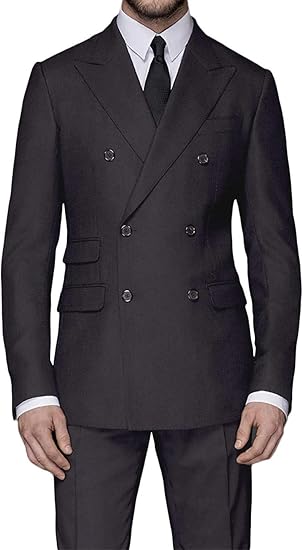 Fauokaverダブルコート メンズ ブレザー スリム スーツ生地 大きいサイズ ビジネス サマージャケット 紺 グレー コート ジャケット 通販 Amazon