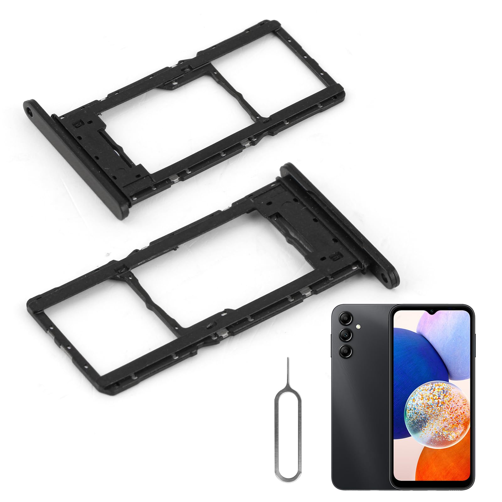 Photo 1 of 2PCS SIM Card Tray for Samsung Galaxy A14 5G SIM Card Slot Holder Replacement for Samsung Galaxy A14 5G SM-A146U A146U1 S146VL with Open Eject Pin
