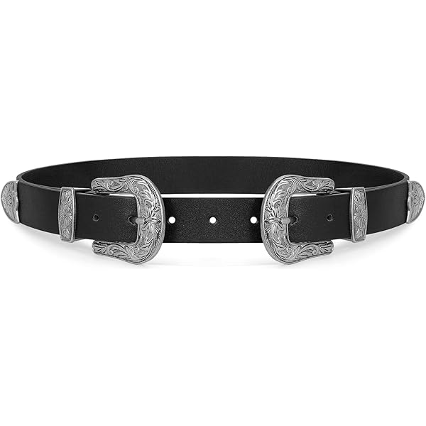 XZQTIVE Women Leather Belt Ladies Vintage Western Belt Retro