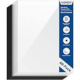 VOKOY 60 Pack 8.5x11 Inches Binding Covers and Backs Set, Letter Size Quality Un-Punched Report Covers, 30 Pcs 10mil Clear Binding Covers 30 Pcs 12mil Black Plastic Covers for Home Office