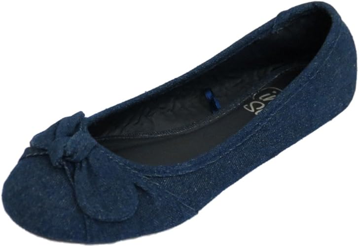 denim ballet pumps