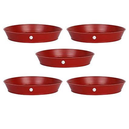 Plastic Planter Gamla Bottom Plate or Tray 9 inches Diameter for Planters (Pack of 5pc)