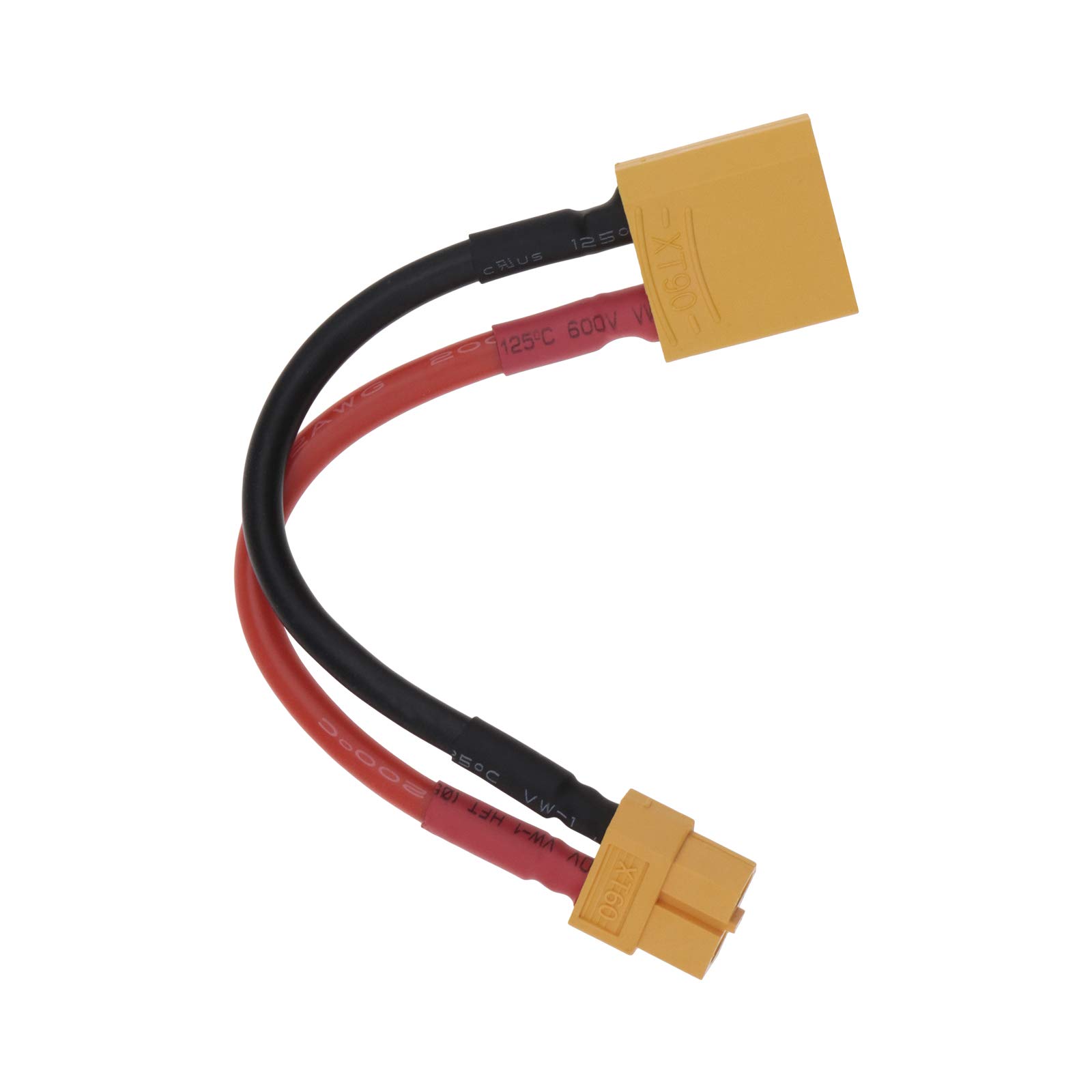 Be In Your Mind XT90 Male To XT60 Female Conversion Adapter Cable With 10cm/4Inch 12AWG Wire & Connector Protective Shell For RC Lipo NiMH Battery Charger ESC
