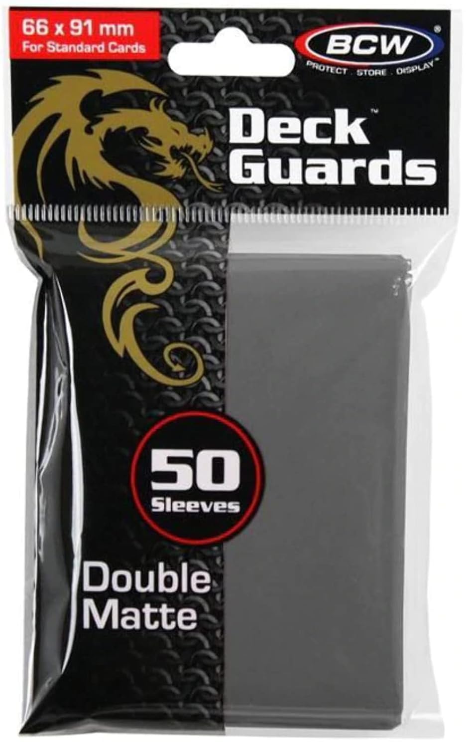 BCW - Deck Guards Double Matte Card Sleeves Gray - 50 Sleeves