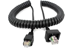 RJ45 8-Pin Microphone Cable 22.4in Two-Way Radio Mic Cord Suitable for Kenwood TK-760G, TK-762, TK-762G, TK-763, TK-763G