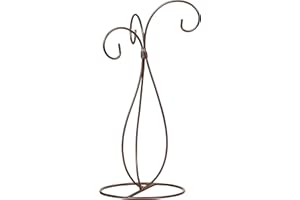 Red Co. 13 inch Bronze Finish Ornament Wire Display, 3-arm Spiral Stand for Home Decoration