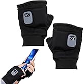 Rechargeable Heated Gloves for Women, Portable Heating Gloves with Digital Display, Upgraded Smart Thermostatic Electric Heated Fingerless Gloves, Hand Warmer for Outdoor Work, Cycling, Skiing
