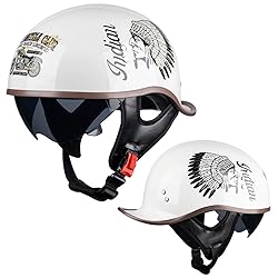 FVCNGP Motorcycle Retro Half Helmet, Vintage German