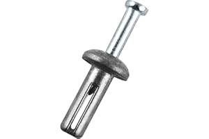 ALLOYPRO 1/4" x 3/4" Hammer Drive Nail-in Anchors 50 Pack – Cement Wall Anchors for Concrete Brick Block – Zinc Plated Masonry Fasteners for Electrical Boxes, Brackets, Frames