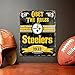 Party Animal NFL Pittsburgh Steelers Embossed Metal Sign,Black