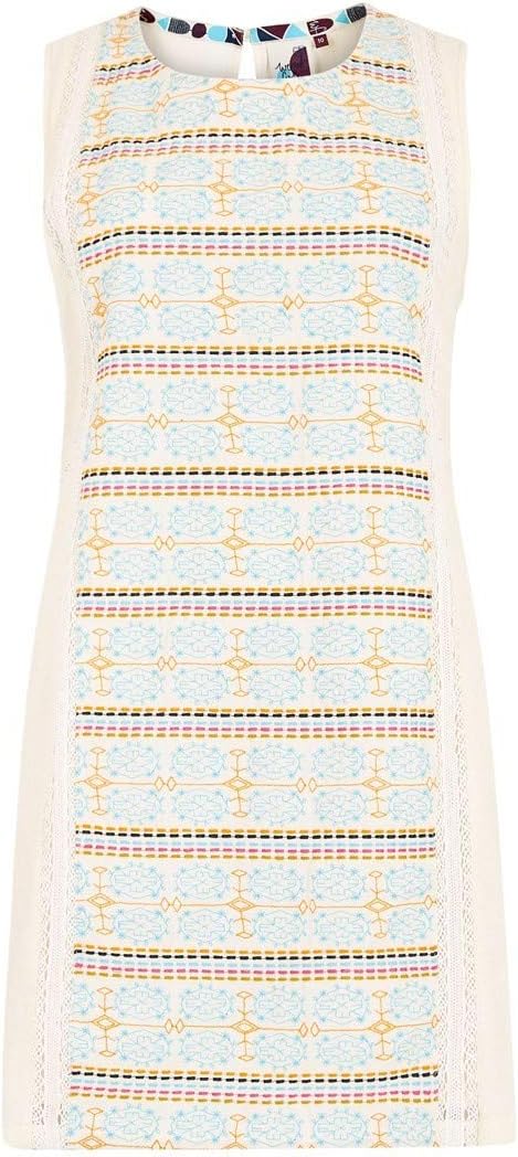 Weird Fish Women's Angelina Embroidered Cotton Tunic - Light Cream