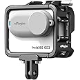 Rszfnjxry Aluminum Frame Cage with Lens Silicone Case for Insta360 GO 3,Metal Protective Durable Housing Case with Cold Shoe Mount (Model Number 2)