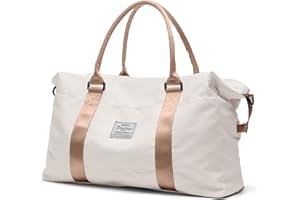 HYC00 Travel Duffel Bag, Sports Tote Gym Bag, Shoulder Weekender Overnight Bag for Women