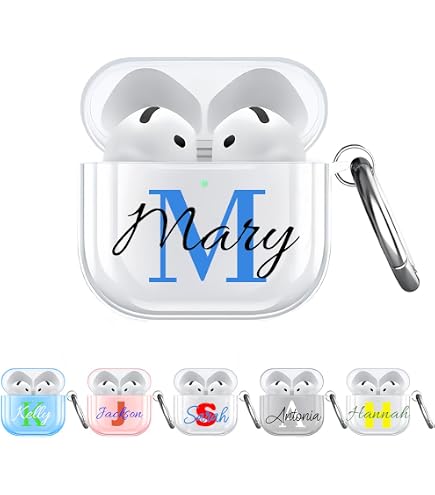 Amazon.com: IKPYTREE Custom Name & Initial Crystal Clear Case for