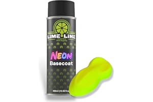 LiME LiNE Premium Automotive Basecoat Aerosol Spray Paint - Fast Drying- Custom Paint, Must Be Clearcoated! (Neon Yellow)