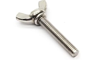 DGZ STORE Wing Bolt Wing Screw Stainless Steel Butterfly Bolt Screw Thumb Hand Screws 10pcs (M6-1.0x35mm)