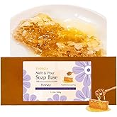 TinMeZor Honey Soap Base,Melt and Pour Soap Base,SLS/PEG Free,Easy Cutting 5.2 LB
