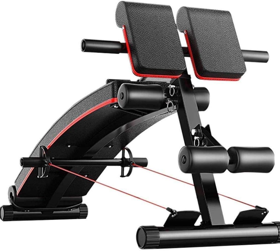 ZGQ Weight Benches Adjustable, Home Multi-Function 3-in-1 Fitness Equipment, Abdominal Board,Roman Chair,Dumbbell Bench, Household Adjustable, Maximum Load 440 Lbs, Black+Red